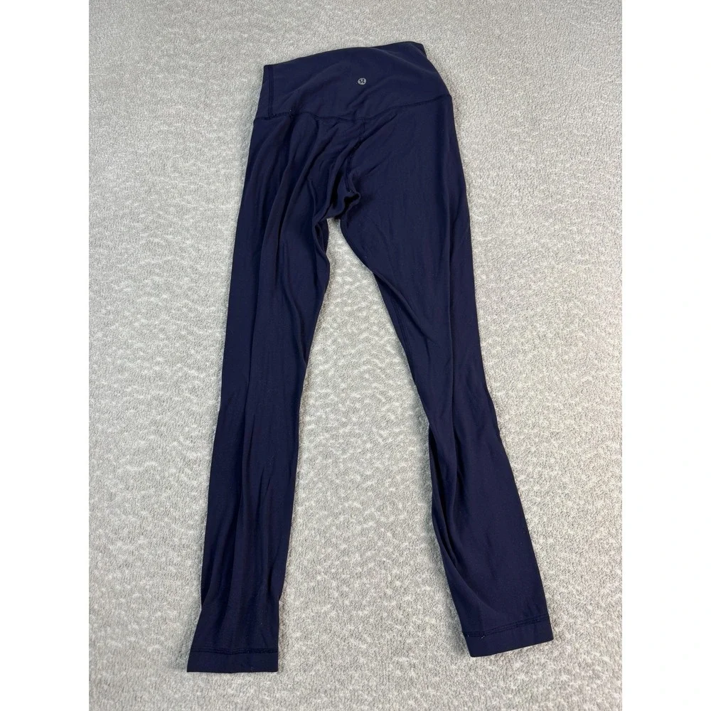 Lululemon Leggings Womens 4 Blue High Rise Ankle Yoga Gym Athletic Stretch‎